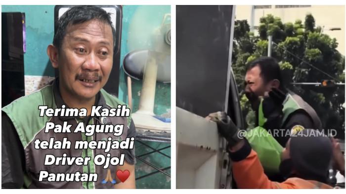 Viral motornya diangkut Dishub, tangis driver ojol dapat hadiah dari Hotman Paris: Alhamdulillah
