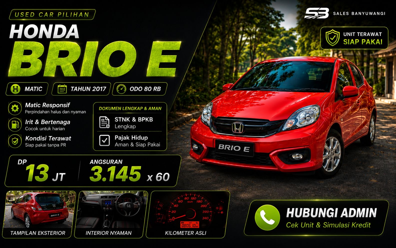 Honda Brio E Matic 2017